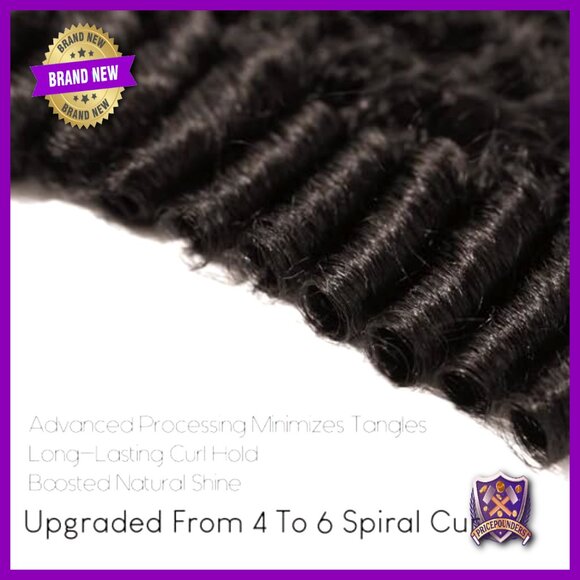 Virgin Human Hair Extensions 18 20 22 Inch Burmese Curly Quick Water Wave main image 3